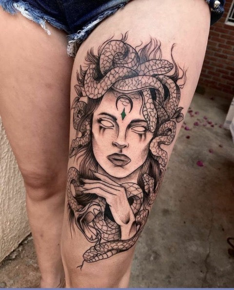 All the Piercings and Body Mods! — samjlittle: Finished Abigail's Medusa  piece this...